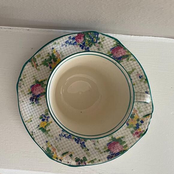 VTG Royal Winton China "Pelham" Grimwades Teacup & Saucer, Floral Pixel - Picture 8 of 10